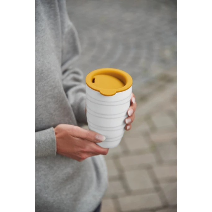 Brandneu ???? ASA THERMO Thermobecher XL Twisted - Ø 8,7 Cm - H 12,3 Cm - 350 Ml - Weiß ???? 3 Brandneu ???? ASA THERMO Thermobecher XL Twisted - Ø 8,7 Cm - H 12,3 Cm - 350 Ml - Weiß ???? – Bild 3