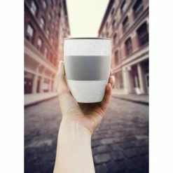 Alternative view of Brandneu ???? Koziol AROMA TO GO 2.0 Thermobecher - 400 Ml - Organik Grey ????