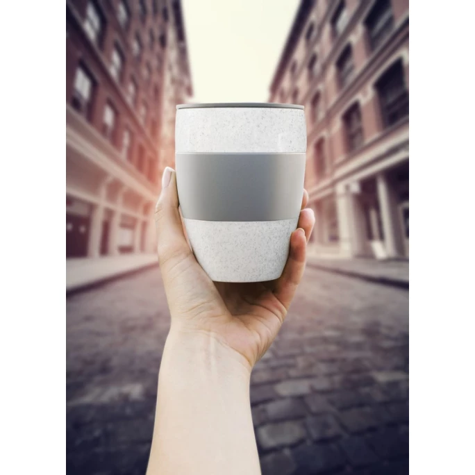 Brandneu ???? Koziol AROMA TO GO 2.0 Thermobecher - 400 Ml - Organik Grey ???? 2 Brandneu ???? Koziol AROMA TO GO 2.0 Thermobecher - 400 Ml - Organik Grey ???? – Bild 2