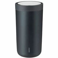Budget ⭐ Stelton To Go Click Stahl 675 Thermobecher - 200 Ml - Granite Grey/metallic ????