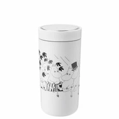 Bestes Angebot ???? Stelton To-Go Click Moomin Thermobecher - 400 Ml - Dark Steel - Soft White ⭐