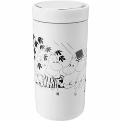 Alternative view of Bestes Angebot ???? Stelton To-Go Click Moomin Thermobecher - 400 Ml - Dark Steel - Soft White ⭐