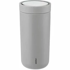 Rabatt ❤️ Stelton To Go Click Stahl 685 Thermobecher - 400 Ml - Matt Light Grey ????