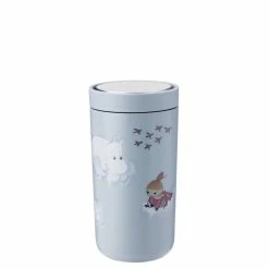 Aktion ???? Stelton Moomin To Go Click Thermobecher Doppelwandig - 200 Ml - Soft Cloud ⌛