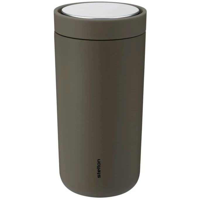 Brandneu ???? Stelton To Go Click Stahl 685 Thermobecher - 400 Ml - Soft Bark ???? 1 Brandneu ???? Stelton To Go Click Stahl 685 Thermobecher - 400 Ml - Soft Bark ????