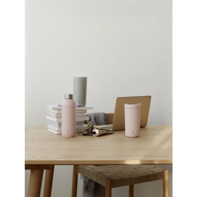 Brandneu ???? Stelton To Go Click Stahl 685 Thermobecher - 400 Ml - Soft Bark ???? 2 Brandneu ???? Stelton To Go Click Stahl 685 Thermobecher - 400 Ml - Soft Bark ???? – Bild 2