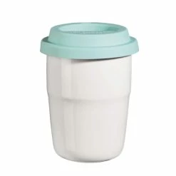 Bestes Angebot ???? ASA CUP & GO Thermobecher - Ø 8,5 Cm - H 10,8 Cm - 200 Ml - Weiß-türkis ????