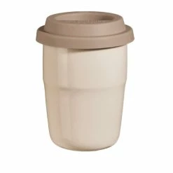 Blitzangebot ???? ASA CUP & GO Thermobecher - Ø 8,5 Cm - H 10,8 Cm - 200 Ml - Creme-braun ????