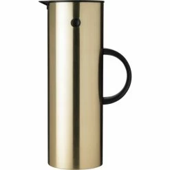 Bestes Angebot ???? Stelton EM77 Isolierkanne - 1 Liter - 30x17x10,5 Cm - Brushed Brass ????