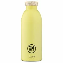 Neu ✔️ 24 Bottles Clima Bottle Wood Isolier-Trinkflasche - 500 Ml - Citrus - Wooden Lid ✨