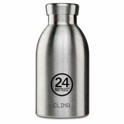 Rabatt ???? 24 Bottles Clima Bottle Basic Isolier-Trinkflasche Mini - 330 Ml - Steel ????