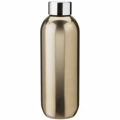 Coupon ???? Stelton Keep Cool Isolierflasche - 600 Ml - 22x7,5x7,5 Cm - Dark Gold ❤️