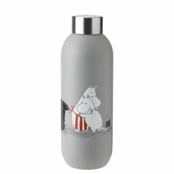 Am billigsten ???? Stelton Keep Cool Moomin Trinkflasche - 750 Ml - Light Grey ????