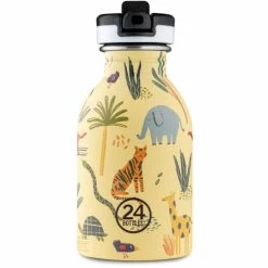 Großhandel ???? 24 Bottles Kids Bottle Jungle Friends Trinkflasche - 250 Ml - Yellow ????