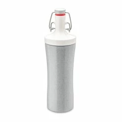 Schlussverkauf ???? Koziol PLOPP TO GO Trinkflasche - 425 Ml - Organic Grey-cotton White ????