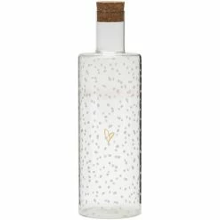Billig ⌛ Riviera Maison Rivièra Maison Dots & Stripes Wasserflasche - 860 Ml - Transparent ????