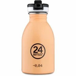 Angebote 🌟 24 Bottles Kids Bottle Sport Lid Trinkflasche - 250 Ml - Peach Orange 🥰