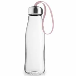 Schlussverkauf ???? Eva Solo Glass Glastrinkflasche - 500 Ml - Höhe 22 Cm, Ø 7 Cm - Rose Quartz ????