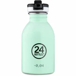 Rabatt ⭐ 24 Bottles Kids Bottle Sport Lid Trinkflasche - 250 Ml - Aqua Green ❤️