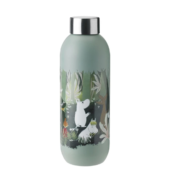 Aktion ???? Stelton Keep Cool Moomin Trinkflasche - 750 Ml - Dusty Green ???? 1 Aktion ???? Stelton Keep Cool Moomin Trinkflasche - 750 Ml - Dusty Green ????